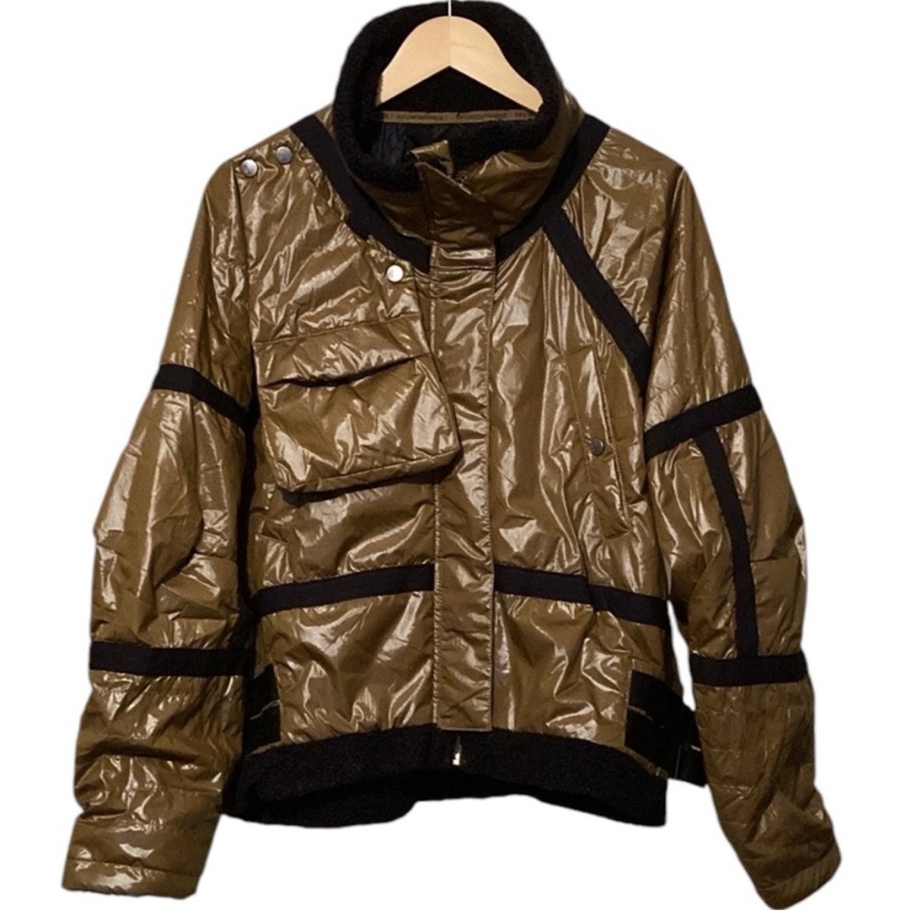 NWT Free People Vagabond Gold Bomber Jacket - Picture 6 of 13